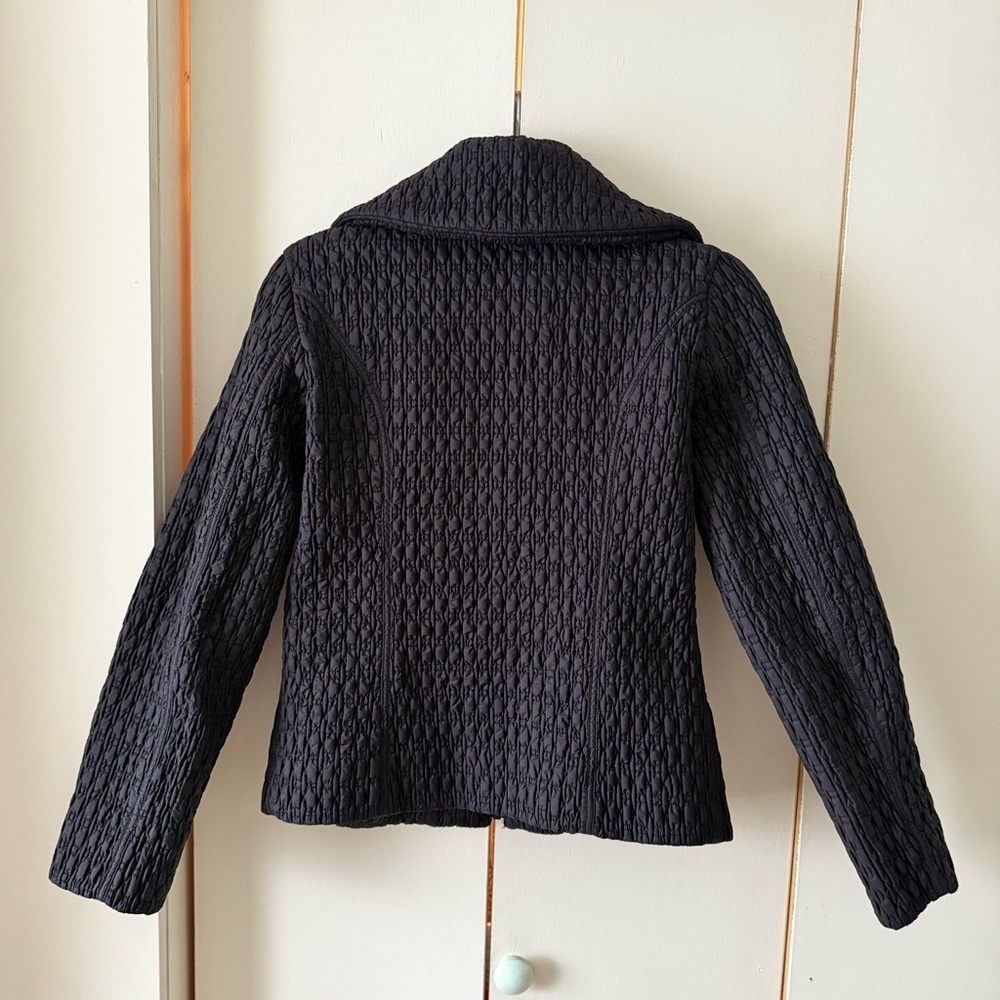 Nine West Black Quilted Women's Jacket Puffer Winter Crop Jacket Night Out - Picture 2 of 5